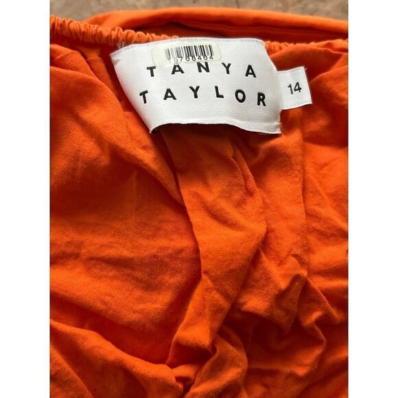 Tanya Taylor Cecil Crop Top in Orange Womens Sleeveless Tank - Picture 6 of 13